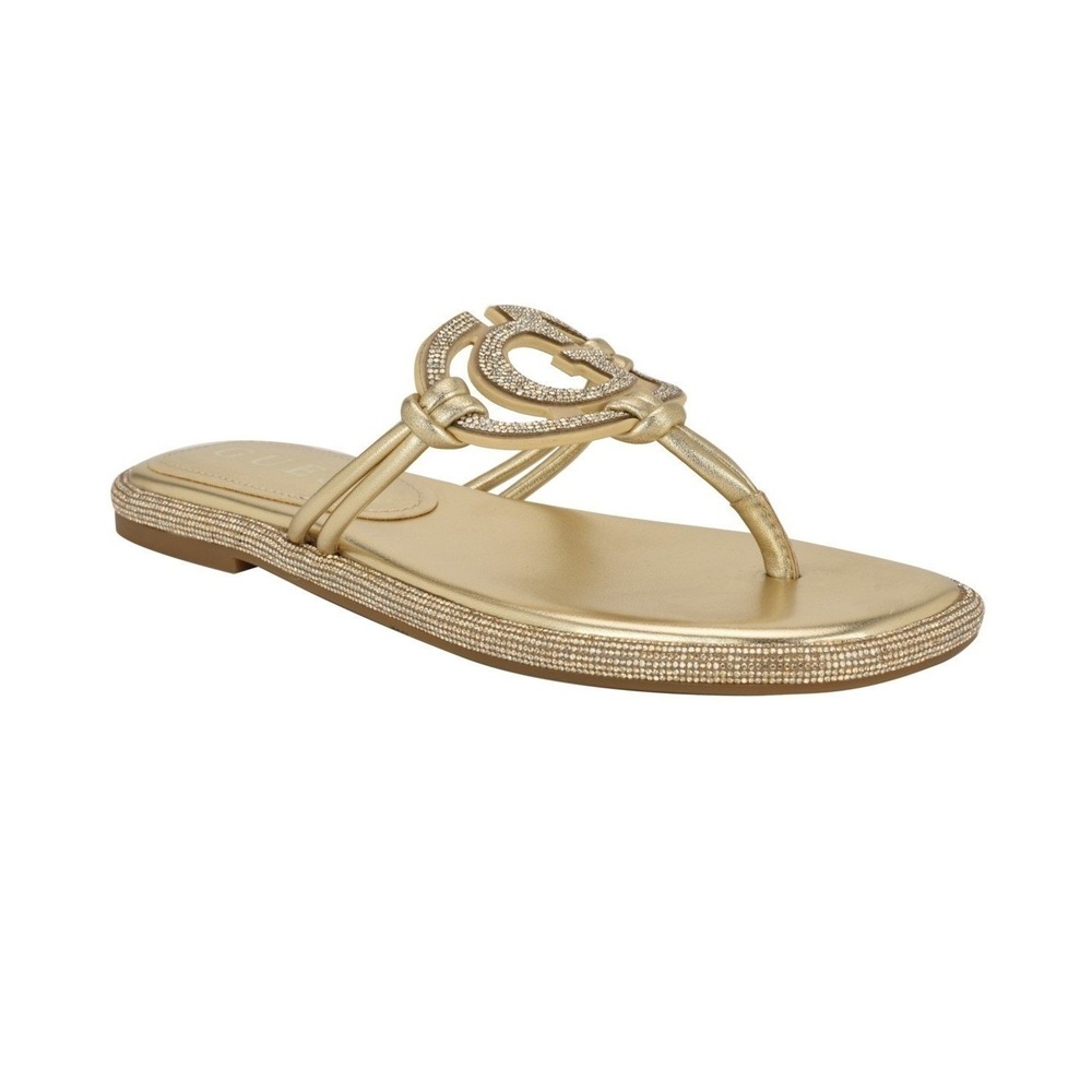 GUESS‎ Saima Rhinestone G Logo Sandals Size 9.5 New With Tags